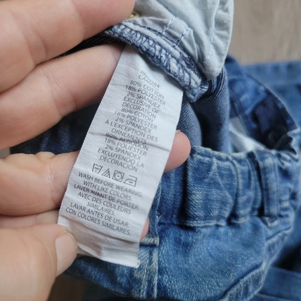 The Childrens Place Jeans Girls 4T Blue Super Skinny Stretch Denim Casual Basic